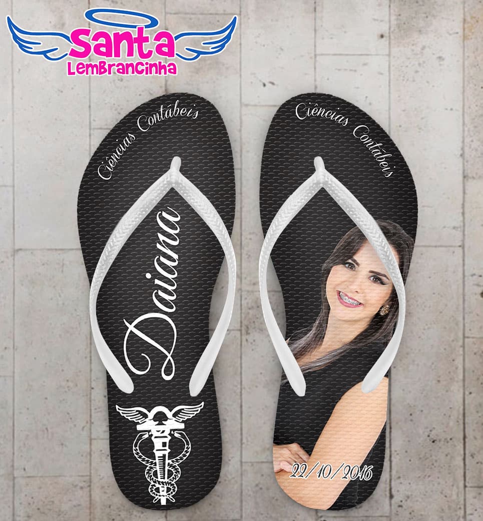 Chinelo Formatura Ciências Contábeis Personalizado COD 3064