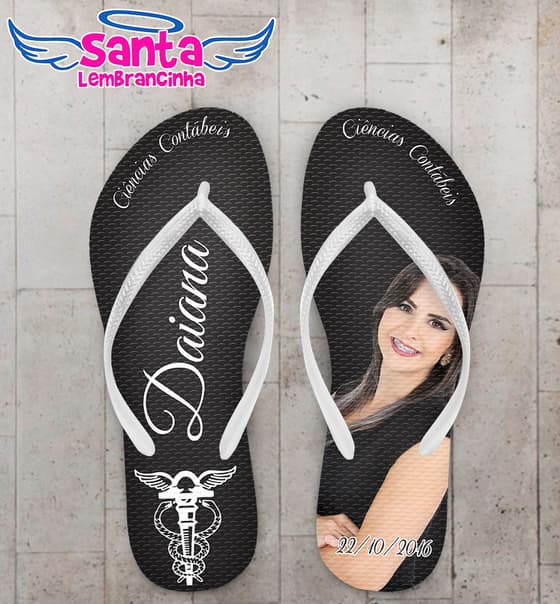 Chinelo Formatura Ciências Contábeis Personalizado COD 3064