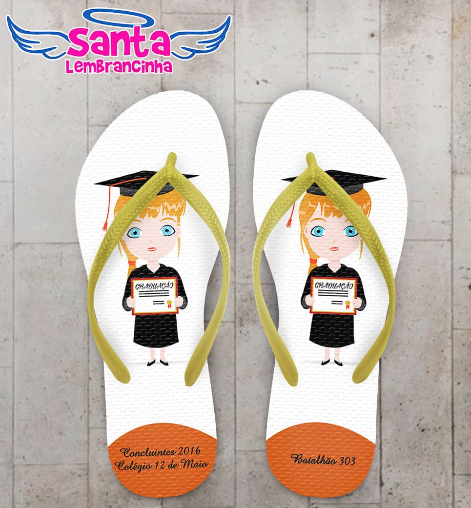Chinelo Formatura Terceirão Meninas - Personalizado COD 3084