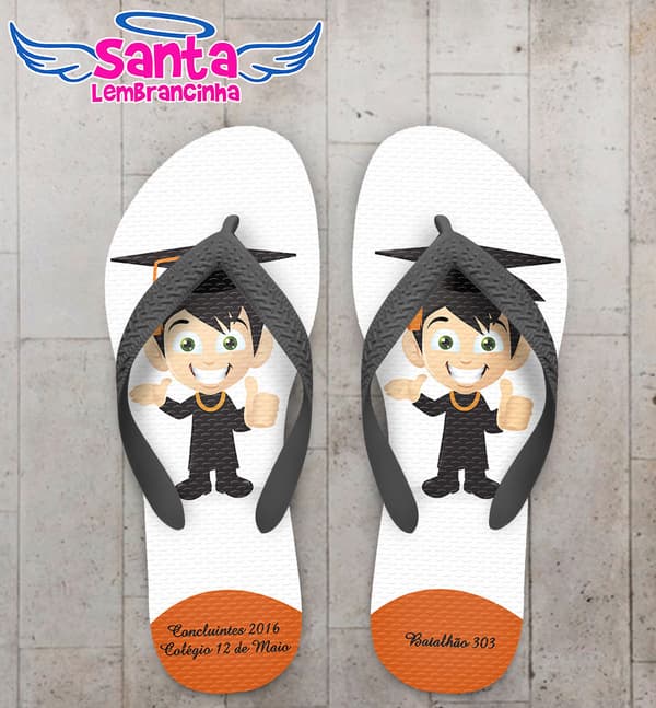 Chinelo Formatura Terceirão Meninos - Personalizado COD 3085