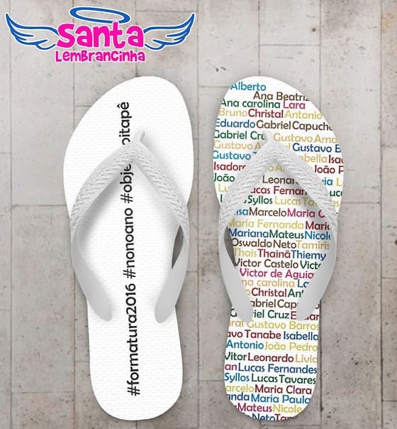 Chinelo Formatura Terceirão Nomes- Personalizado COD 3086