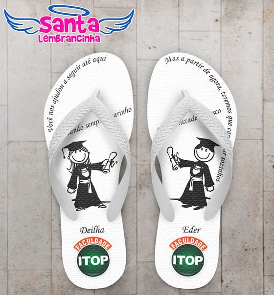 Chinelo Formatura Faculdade Personalizado COD 3087