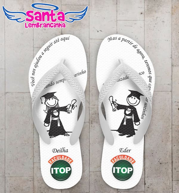 Chinelo Formatura Faculdade Personalizado COD 3087