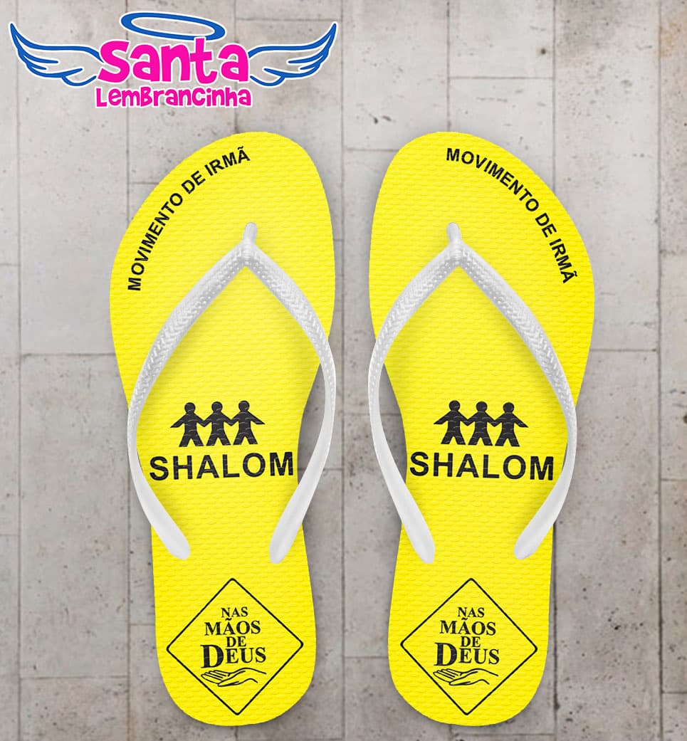 Chinelo Corporativo Igreja Shalom Personalizado COD 3154