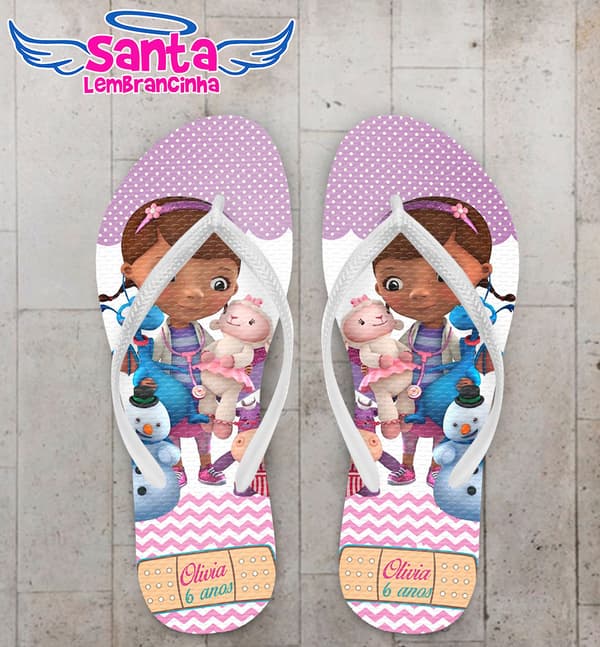 Chinelo Infantil Doutora Brinquedos Personalizado COD 3200