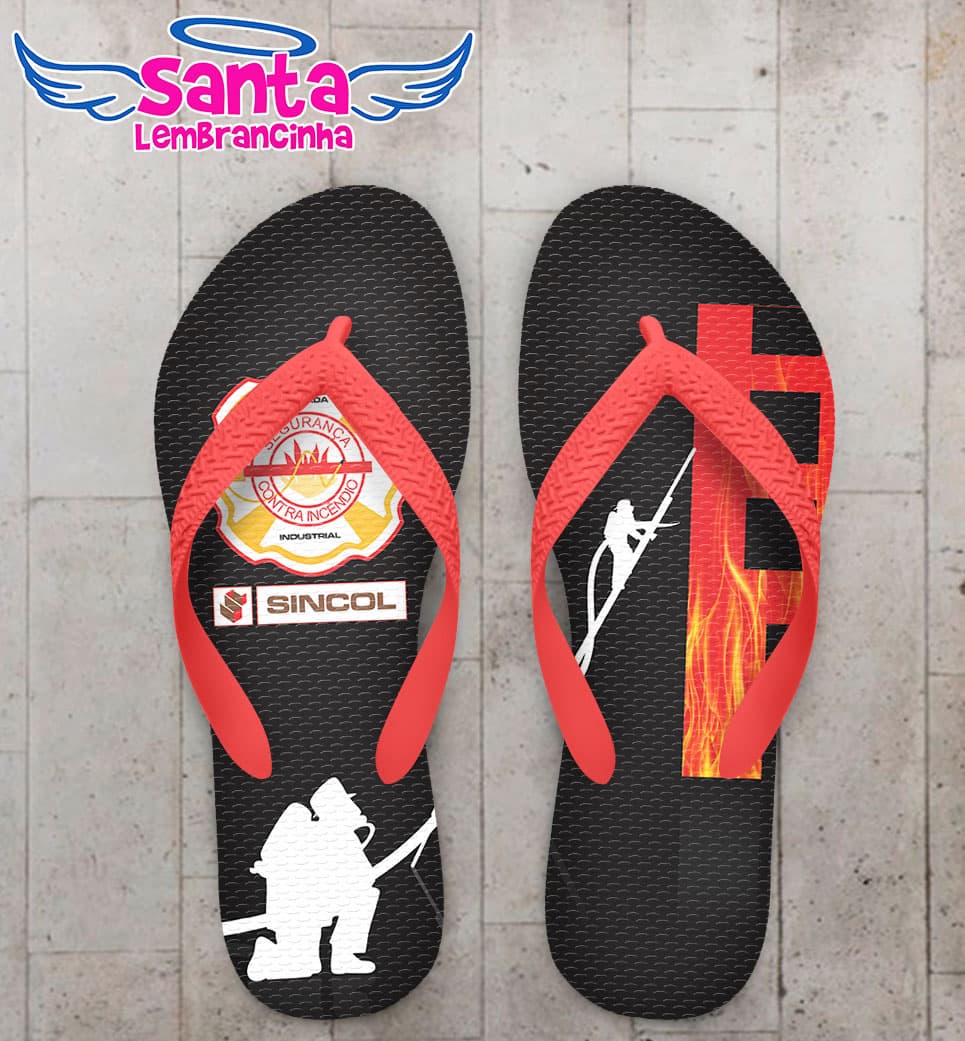 Chinelo Corporativo Bombeiros Personalizado COD 3159
