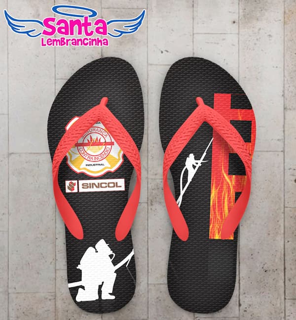 Chinelo Corporativo Bombeiros Personalizado COD 3159