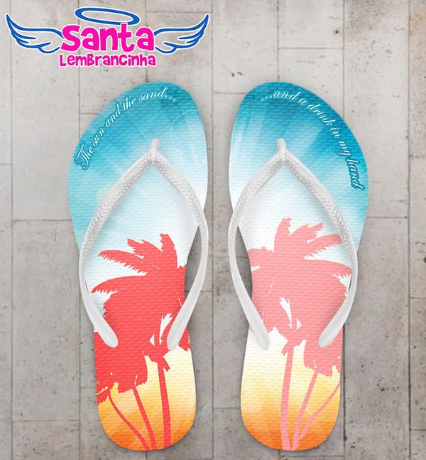 Chinelo Infantil Estampa Hawaii Personalizado COD 3239