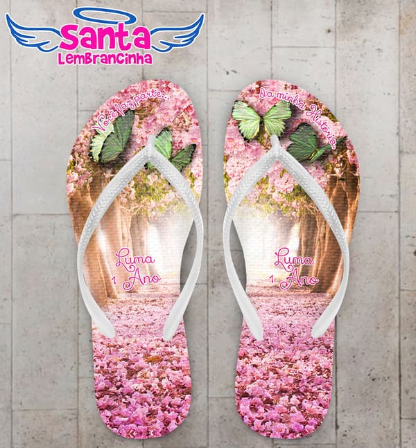 Chinelo Infantil Floral Personalizado COD 3193