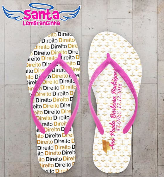 Chinelo Formatura Direito Personalizado COD 3092