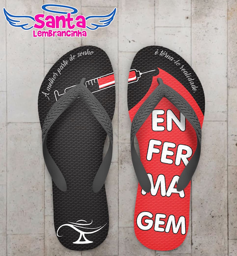 Chinelo Formatura Enfermagem Personalizado COD 3094