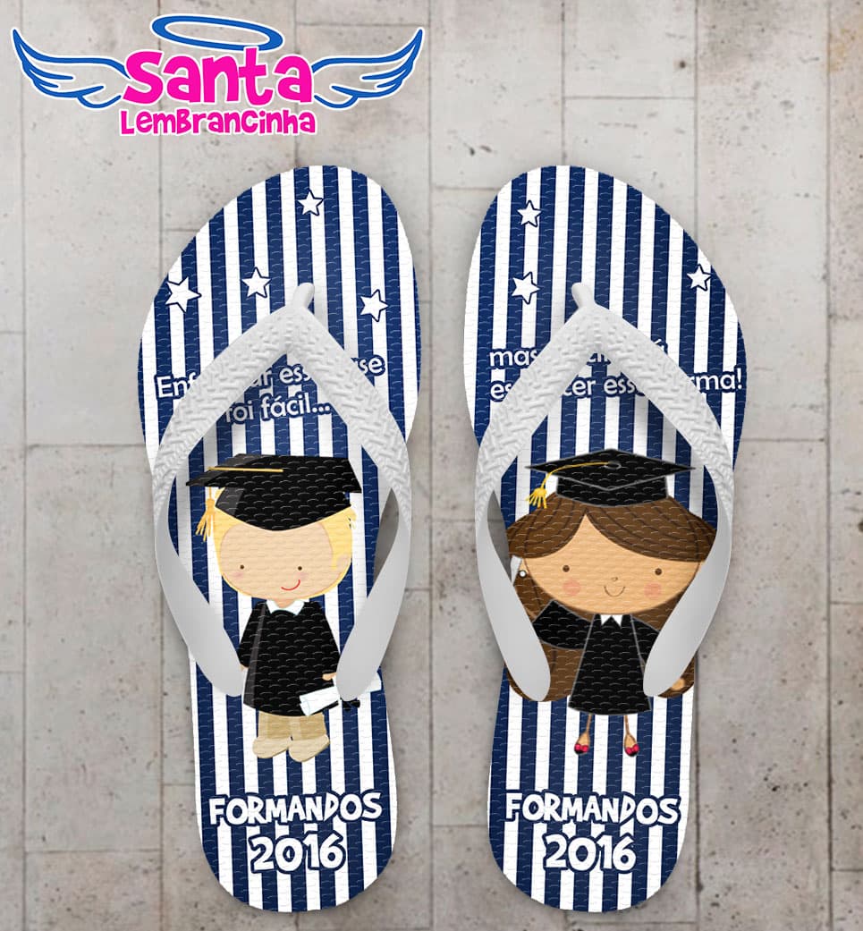 Chinelo Formatura Infantil Masculino Personalizado COD 3109