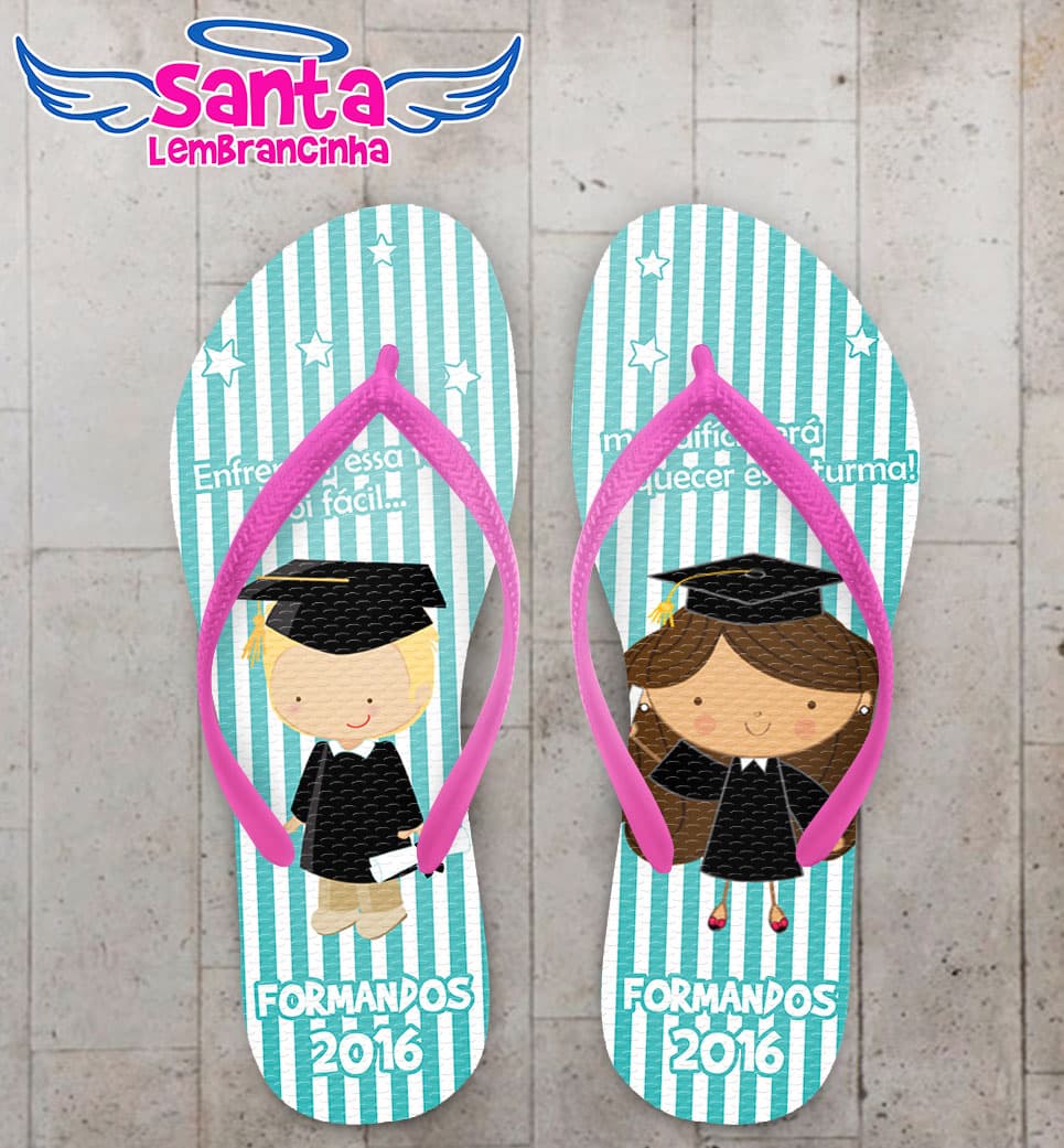 Chinelo Formatura Infantil Meninas Personalizado COD 3111