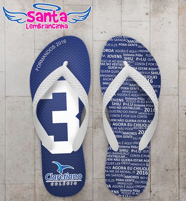 Chinelo Formatura Terceirão 3 - Personalizado COD 3082