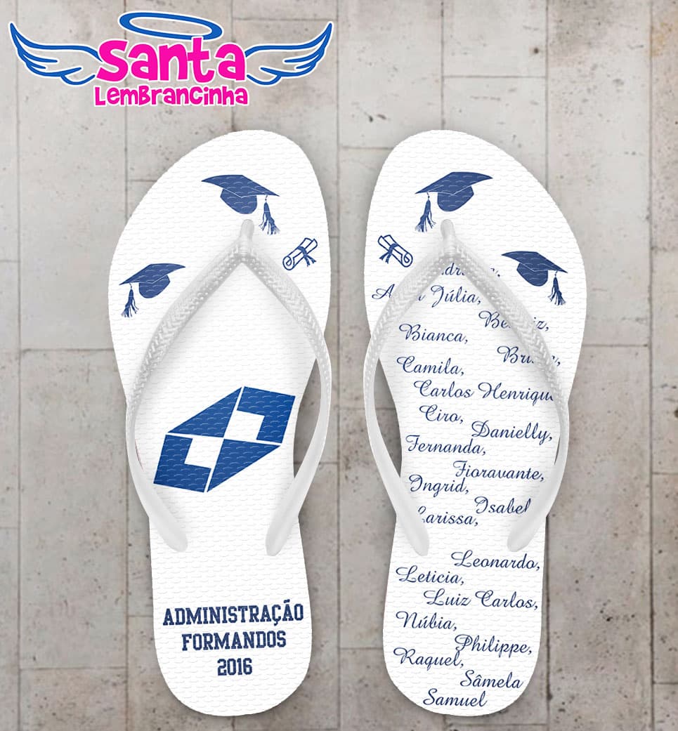 Chinelo Formatura Administração Alunos Personalizado COD 3063