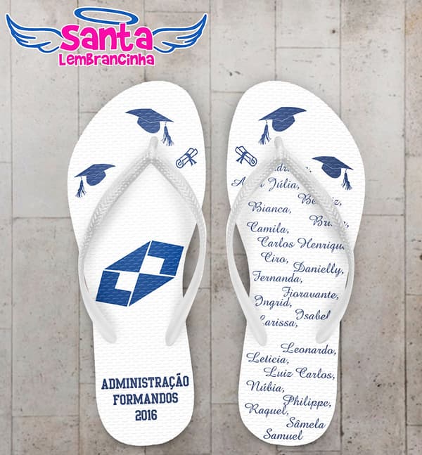 Chinelo Formatura Administração Alunos Personalizado COD 3063