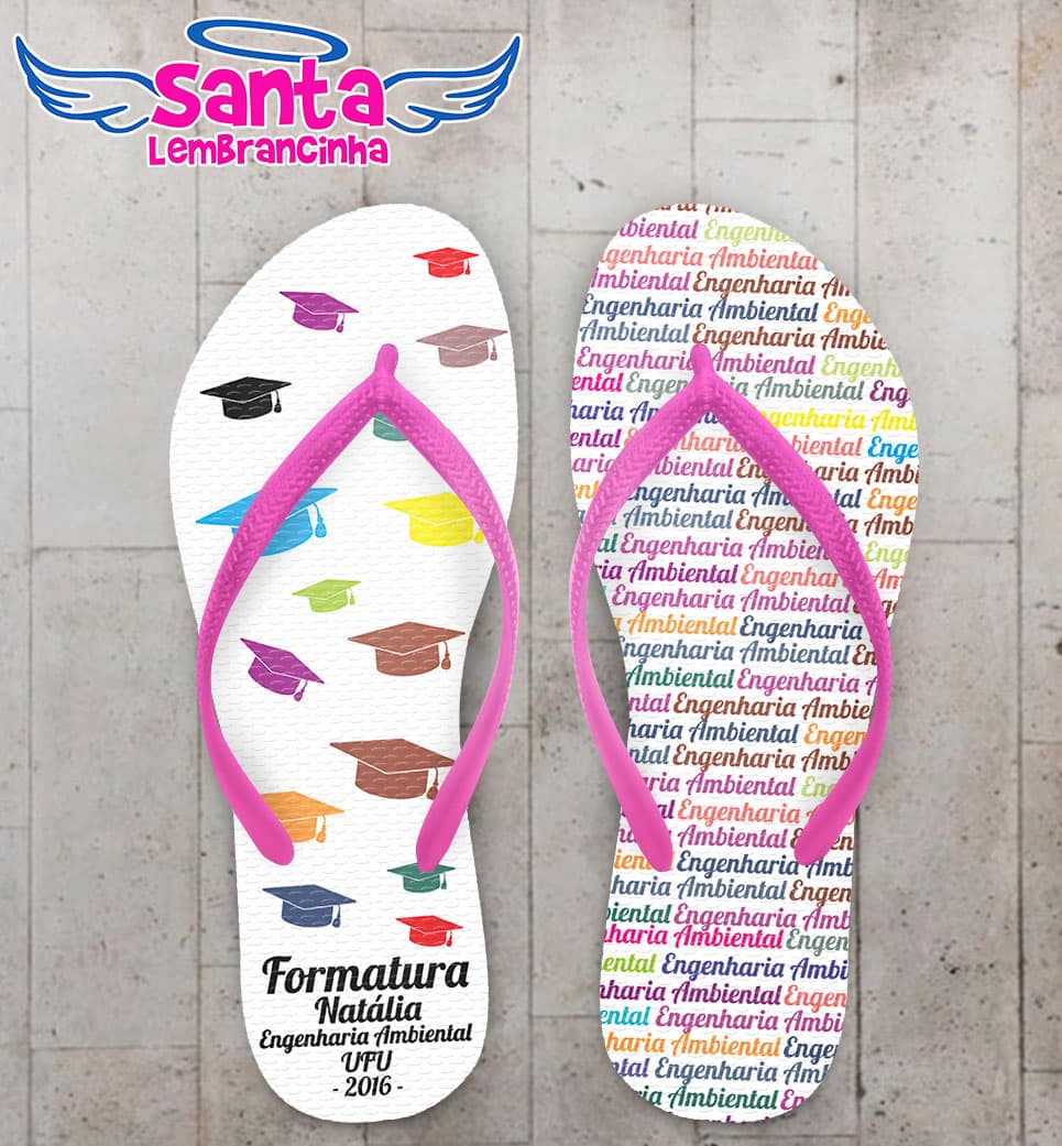 Chinelo Formatura Engenharia Ambiental Personalizado COD 3068