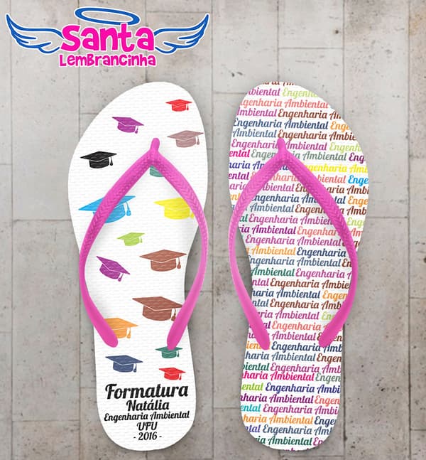 Chinelo Formatura Engenharia Ambiental Personalizado COD 3068