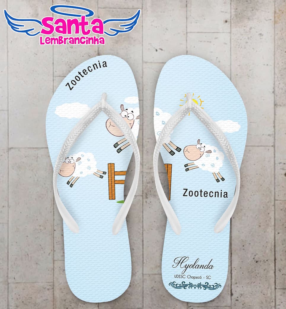 Chinelo Formatura Zootécnia Personalizado COD 3296