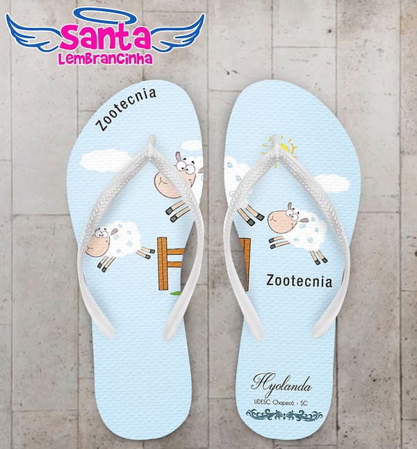 Chinelo Formatura Zootécnia Personalizado COD 3296