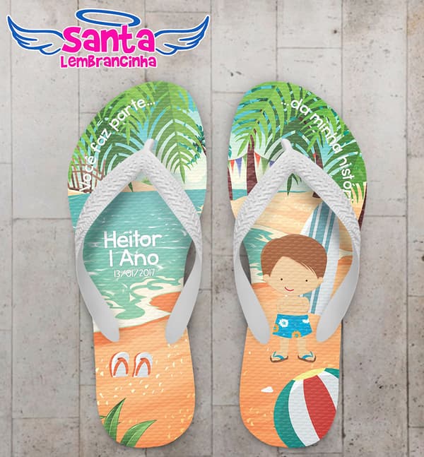 Chinelo Infantil Festa na praia COD 3409