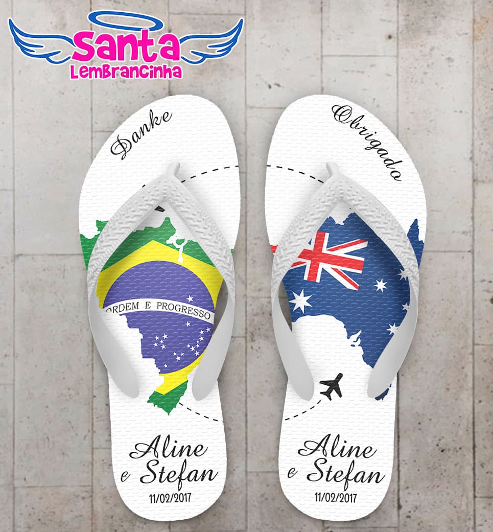 Chinelo Casamento Brasil e Austrália COD 3415
