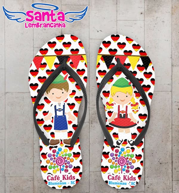 Chinelo Oktoberfest Frida, Coração COD 3478