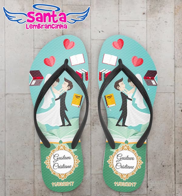 Chinelo Casamento Livros COD 3419