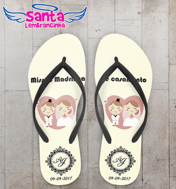 Chinelo Casamento Noivinhos COD 3429