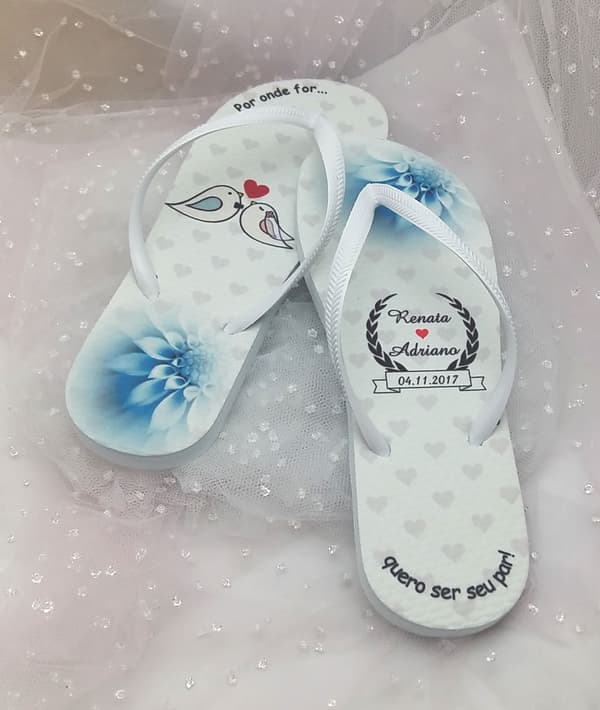 Chinelo Casamento Pássaros Tiffany COD 3564