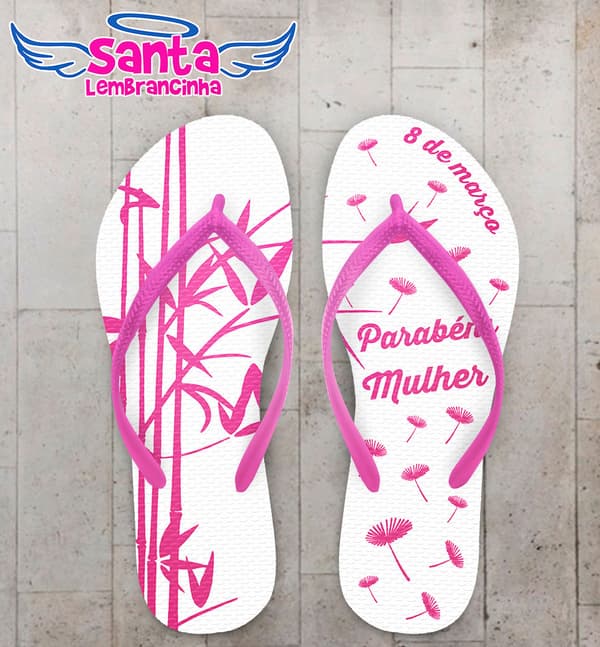 Chinelo Personalizado Dia da Mulher COD 3335