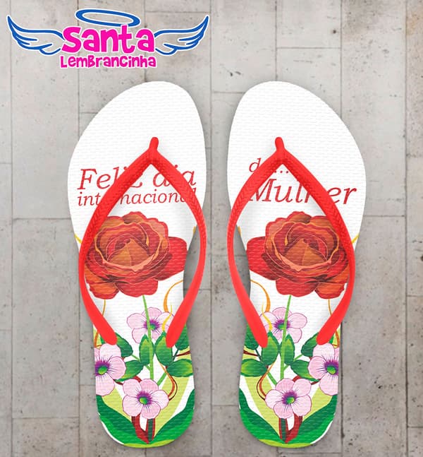 Chinelo Personalizado Dia da Mulher COD 3334