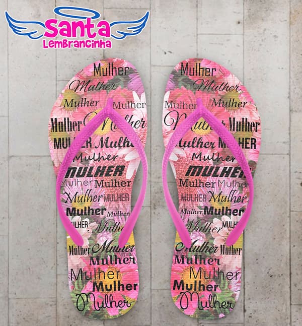 Chinelo Dia da Mulher Personalizado COD 3338