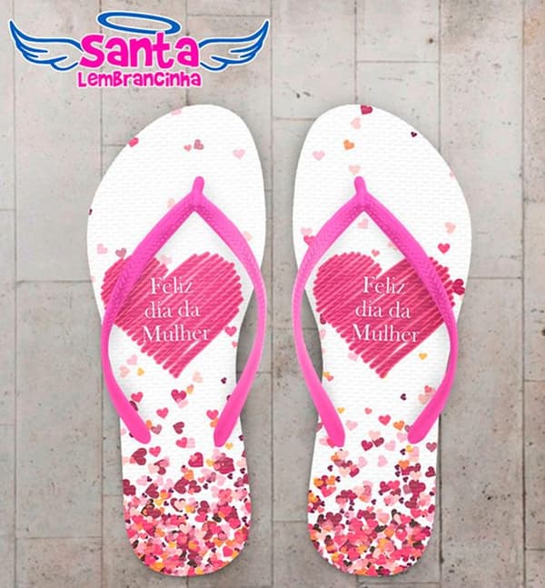Chinelo Dia da Mulher Personalizado COD 3332