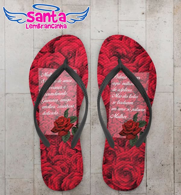 Chinelo Dia da Mulher Personalizado COD 3339