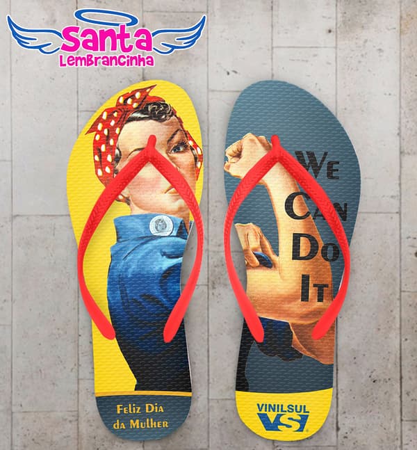 Chinelo Dia da Internacional da Mulher COD 3592