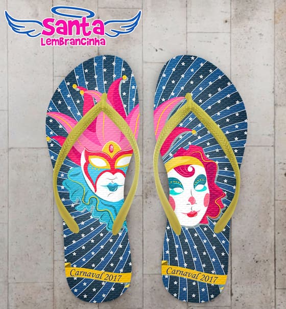 Chinelo Carnaval Samba Personalizado COD 3374