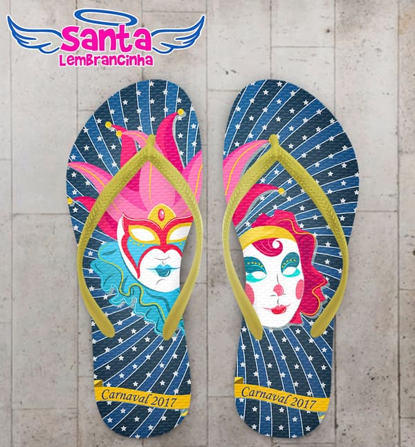 Chinelo Carnaval Samba Personalizado COD 3374