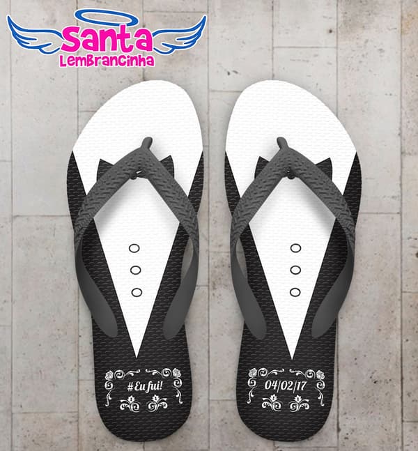 Chinelo Casamento Noivo de Terno Personalizado COD 3411
