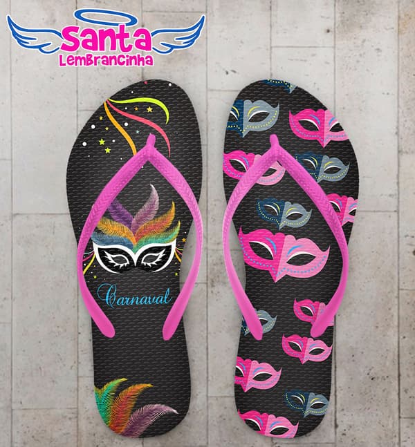 Chinelo Carnaval Máscaras Personalizado COD 3373