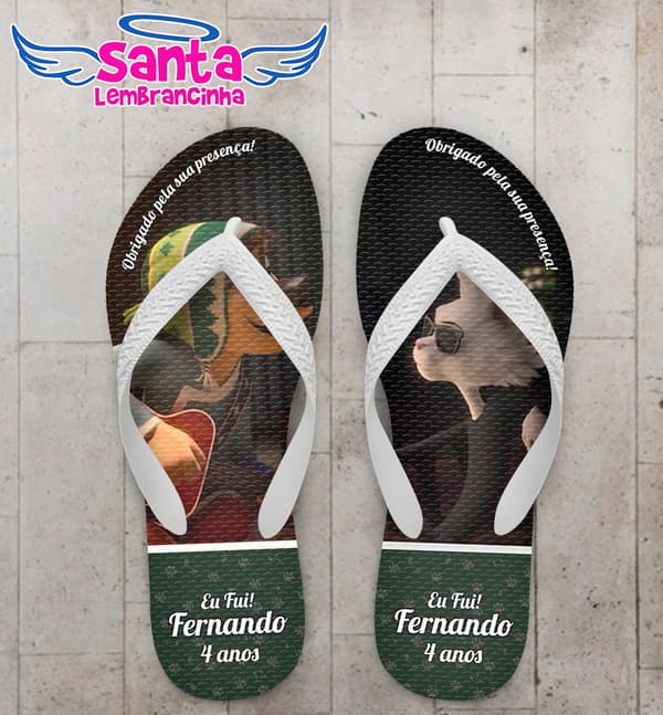 Chinelo Rock Dog Personalizado COD 3536
