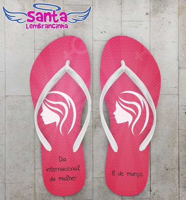 Chinelo Personalizado Dia da Mulher COD 3313