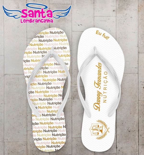 Chinelo Formatura Nutrição, Amarelo COD 3548