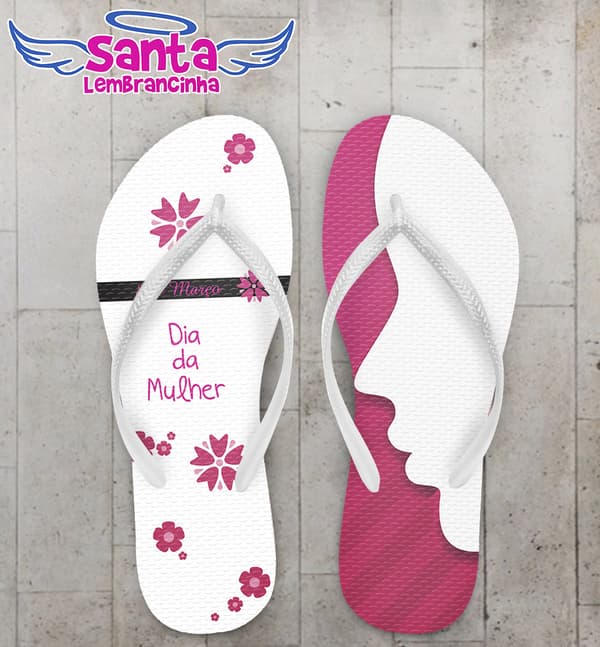 Chinelo Dia da Mulher Personalizado COD 3326
