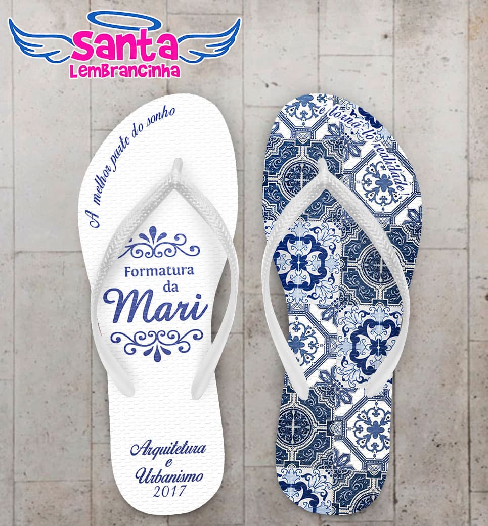 Chinelo Formatura Arquitetura Azulejos COD 3558