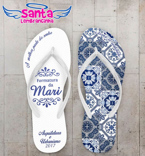Chinelo Formatura Arquitetura Azulejos COD 3558