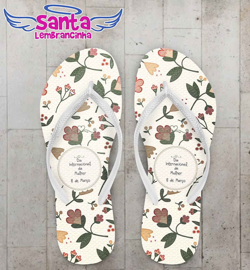 Chinelo Dia da Mulher Personalizado COD 3327