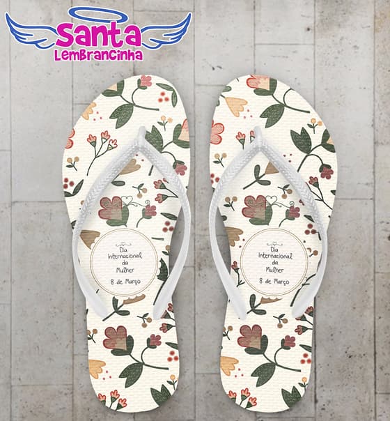 Chinelo Dia da Mulher Personalizado COD 3327