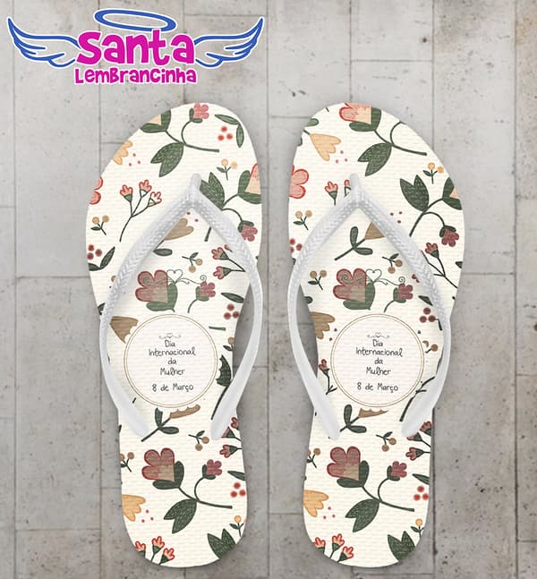 Chinelo Dia da Mulher Personalizado COD 3327