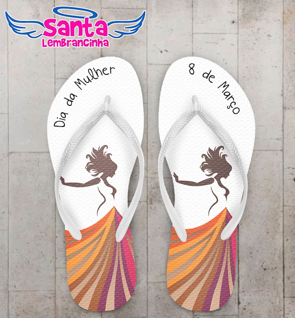 Chinelo Dia da Mulher Personalizado COD 3331